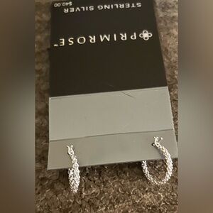 Beautiful Primrose silver hoops